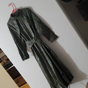 Shein Curve Olive Faux Leather Dress with Straps Disneybound Size 2X